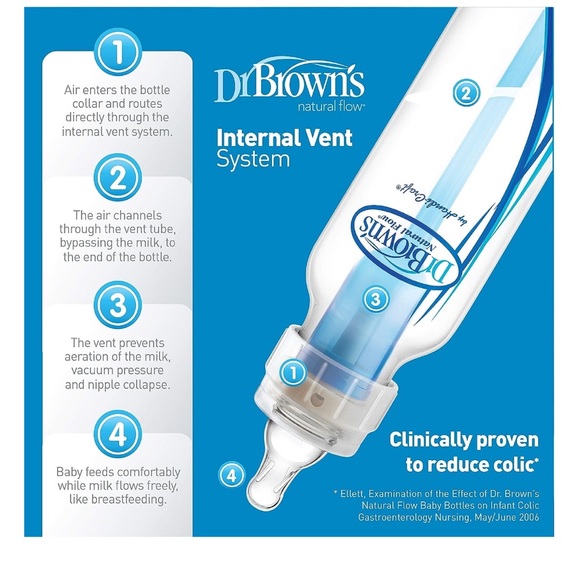 Dr.Brown natural flow 3 pack 8 oz bottles new in box blue - Picture 9 of 9